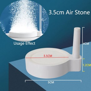 가정용식물재배기 물고기 탱크 수족관 공기 돌 산소 에어레이터 35/50/80mm 증가 방울 연못 펌프 수경 액세, [01] White 3.5cm, 1개