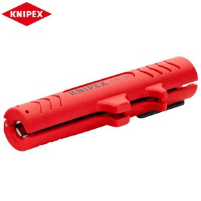 KNIPEX 크니펙스 16-80-125SB 에르고스트리퍼 동축 케이블 피복 제거 만능박피 공구, 1개