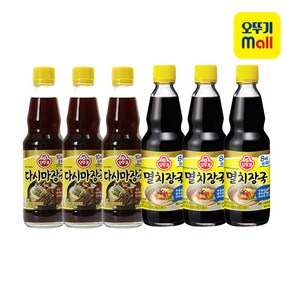 오뚜기 장국 2종 각 3개 멸치장국+다시마장국, 1개, 360ml