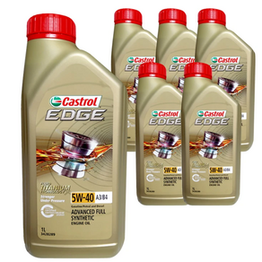 캐스트롤 엣지 플루이드 티타늄 합성엔진오일 5W-40 (1L X 6개) | 가솔린 / LPG 승용차 | Castrol Edge Pro Synthetic Oil 5W-40