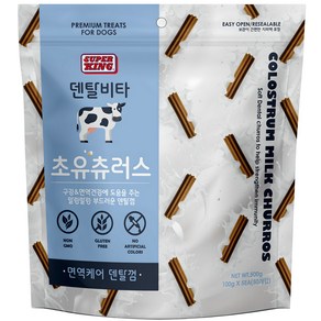 슈퍼킹 덴탈비타 초유츄러스 강아지 덴탈껌 면역케어 50개입, 500g, 1개