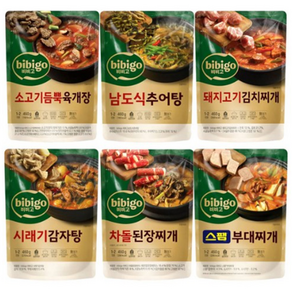 프리미엄 비비고 6종 즉석국, 1세트, 2.76kg