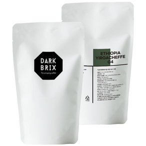 다크브릭스 에디오피아 예가체프 G4 원두커피, 1kg, 1개, 홀빈(분쇄안함)