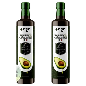 연기 걱정 없이 고온 조리에 강한 엑스트라버진 아보카도 오일, 2개, 250ml