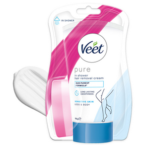 veet 인샤워 제모 크림 민감성 피부용, 150g, 1개