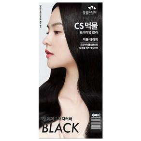 꽃을든남자 CS 먹물 헤어칼라 새치 커버용 염모제, N1 흑색, 1개
