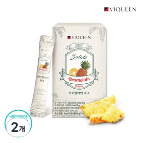 바이퀸 1921살루트 브로멜라인 효소 파인애플 효소, 2개, 90g