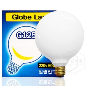 일광전구 백열 볼 전구 G125 60W 불투명, 전구색, 1개