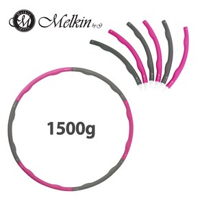 멜킨스포츠 버넷 그레이스 훌라후프 1200g 뱃살 다이어트 지압 가정용 실내 홈트레이닝, 그레이스_1500g_핑크그레이