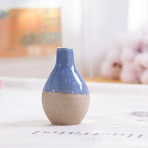 [3+1] 블루도자기호리병 5x9cm 조화 화분 화병 꽃병 장식 셀프 인테리어 DIY 소품, 블루