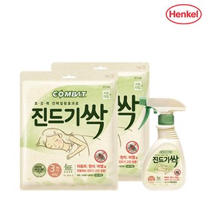 [헨켈홈케어] 컴배트 진드기싹 스프레이290ml x1개+시트(4개입x2개) 1세트
