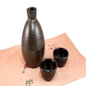 옹기 도꾸리 (450ml) 및 잔 세트 (3P) / 도쿠리 소주잔 술잔 사케잔 청주잔 단체선물 옹기도꾸리 옹기소주잔 외국인선물 집들이선물, 1개