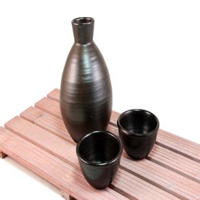 옹기 도꾸리 (300ml) 및 잔 세트 (3P) / 도쿠리 소주잔 술잔 사케잔 청주잔 옹기소주잔 옹기도꾸리 집들이선물 외국인선물, 1개