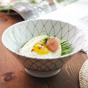 오반자이 아와이블루 삼각면기 19cm-1p, 혼합색상, 1개