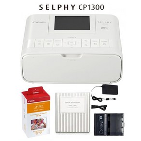 캐논 셀피 포토프린터 CP1200 + 인화지 108매 세트, 1세트, CP1300 화이트 + 엽서크기108매인화지 + 잉크2개