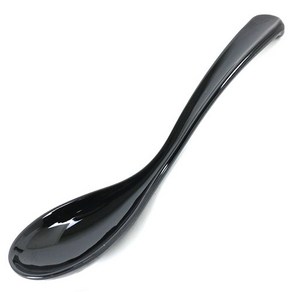 멜라민 우동스푼 (블랙) 칠기스푼 숟가락 라멘수저, 1개