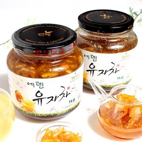 [에덴식품] 무농약 유자와 유기농 설탕으로 만든 유자차, 1kg, 2개, 1개입