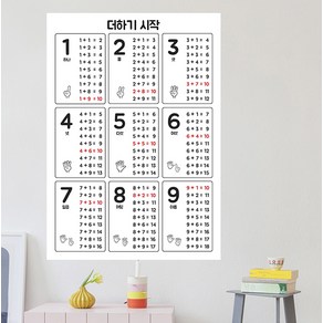 [아이봄]덧셈공부6 유아포스터 고급PET지, A3사이즈