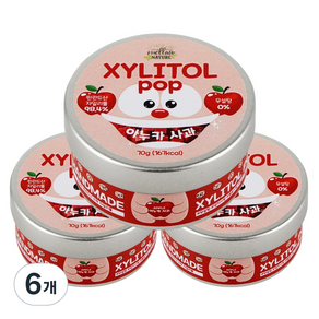 수제 장인 자일리톨 팝 캔디 사탕, 70g, 6개