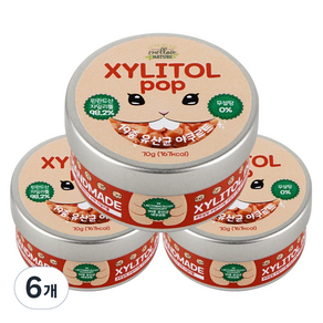 수제 장인 자일리톨 팝 캔디 사탕, 70g, 6개