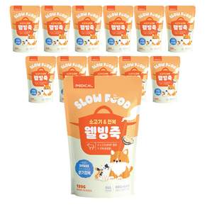 웰빙죽 소고기&전복 12개입 기력보충 강아지영양죽 고양이간식 원기회복, 소고기 & 전복, 120g, 12개