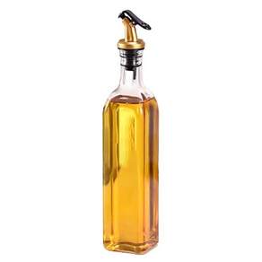 Xi bi Mi yuan 사각 유리 오일 병 4개입, 1개, 500ml