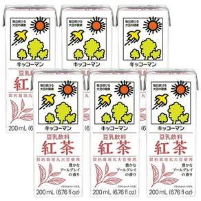 기꼬만 두유 홍차맛, 200ml, 6개