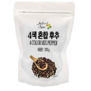 내츄럴스파이스 4색 혼합후추 리필용, 200g, 1개
