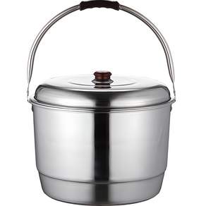 선학 국산 스텐 들통 찜솥 인덕션겸용, 스테인레스, 25L, 1개, 38cm