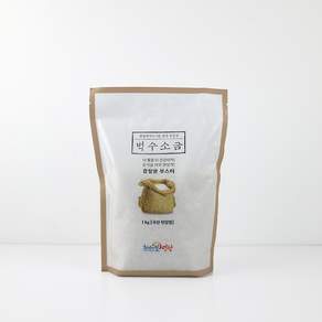 볏짚가마니 3년 숙성 천일염 "벅수소금", 1개, 1kg