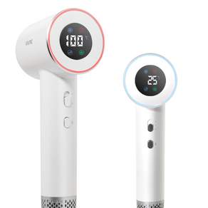 비브르 BLDC 초고출력 헤어 드라이기 고속 음이온 온도조절 제트 드라이어, 화이트