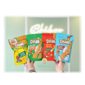 구운 코코넛 과자 80g 한세트 4개, 오리지널+커피+망고+두리안