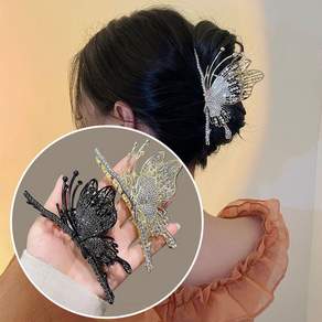 ZMBIRD 2종세트 큐빅 나비 포인트 헤어 집게핀 N295