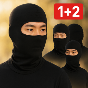 로라 바라클라바 3장세트 자외선차단 여름 쿨링 메쉬 넥워머, 블랙 3개, 3개