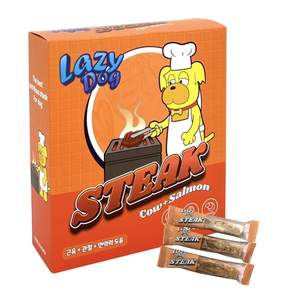 레이지독 스테이크 소고기+(닭고기/연어/황태) 강아지 고기 영양 간식, 1개, 180g, 소고기+연어