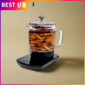 국내제조 퓨어쿡 2.5L 티포트 유리 약탕기 전기 중탕기 차탕기 홍삼제조기