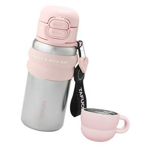 타푸코 T6 더블 리드 텀블러 T060, 1개, 핑크, 560ml