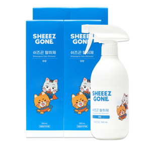 쉬즈곤 반려동물 탈취제 동물용의약외품 무향, 4개, 500ml