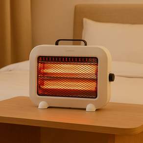 루미트론 이동식 석영관 미니 2단 전기히터, 화이트