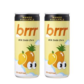 부르르 밀크소다 제로 망고파인애플 (소비기한 : ~ 25년 08월 19일까지), 30개, 250ml