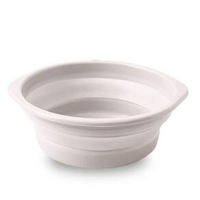 비라이프 폴딩 접이식 대야 사각 세수대야, 아이보리(중형-35cm), 1개