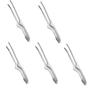 1+1+1+1+1 헬스와미 주방집게 스텐 고기집게 요리핀셋 뜨는집게 캠핑집게, 실버 5세트, 5개