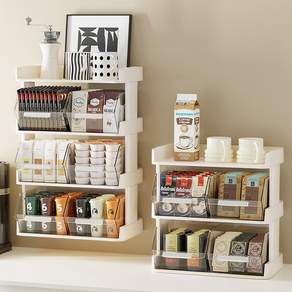 주방 다용도 수납함 커피캡슐 보관함 (주)존글로벌, 1개, 화이트