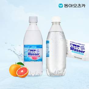 라인바싸 탄산수 플레인+자몽, 40개, 500ml