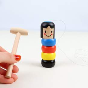 일본 다루마오토시 전통소품 다문화체험 원목 블록 장난감 교육완구, 1개