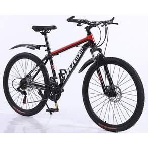 입문용 자전거 26인치 산악 MTB 출퇴근 성인용 광폭자전거 21단, 26인치 21단, C. 블랙, 1개