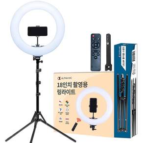 알파믹 대형 링라이트 스탠드 세트 45cm(18인치) 유튜브 촬영 조명, RL480F, 1개