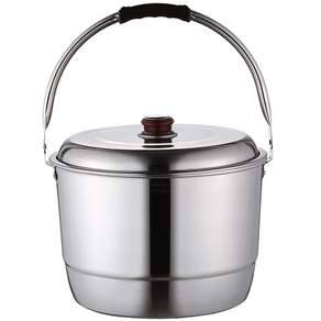 선학 국산 스텐 들통 찜솥 인덕션겸용, 스테인레스, 20L, 1개, 35cm