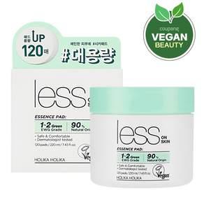 홀리카홀리카 레스온스킨 에센스 패드 220ml, 120매입, 1개