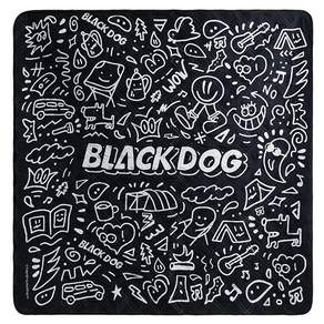 BLACKDOG 울트라소닉 알루미늄 필름 피크닉 매트 BD-YCD003, 나이트 블랙